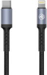Tellur Lightning to Type-C cable, 3A, PD30W, 2m, nylon, black (T-MLX47752) - vexio
