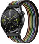  BStrap Velcro Nylon szíj Xiaomi Watch S1 Active, black rainbow