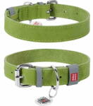 WAU DOG Bőr nyakörv 25mmx38-49cm zöld