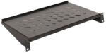 Legrand Rackszekrény polc - 2U-19", 2 ponton rögzített csavarral, fix, 550mm, max. 50 kg, fekete PC (E2S2U55)