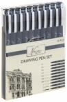  Linere Fine Art, varfuri diverse dimensiuni, 10 bucati/set (JK110483)