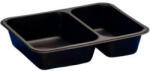  Mozaik tálka PP 2 részes fekete 700+600ml 227x178x50mm (D-9500C)
