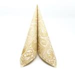 Mank papírszalvéta 3 rétegű 33x33 cm 100 lap/csomag Jordan arany