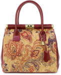 Manier Geanta piele bleumarin/ imprimeu paisley GF836