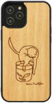 Man&Wood Husa MAN&WOOD case for iPhone 12/12 Pro cat with red fish (T-MLX44659) - pcone