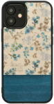 Man&Wood Husa MAN&WOOD case for iPhone 12 mini blue flower black (T-MLX44631) - pcone