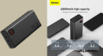 Baseus Adaman 40000mAh külső akkumulátor 22, 5W 2xUSB + 2xUSB-C + mikro USB - Fekete