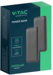 V-TAC fekete 10000mAh powerbank, 30cm Type-C kábellel - SKU 23036 (23036)