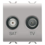 Gewiss Priza TV+SAT 2M Gewiss Chorus bej satinat MAT GW13383 (GW13383)