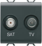 Gewiss Priza TV+SAT 2M Gewiss Chorus negru GW12383 (GW12383)