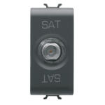Gewiss Priza TV satelit de capat TIP F 1M Gewiss Chorus negru GW12371 (GW12371)