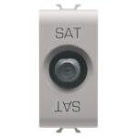 Gewiss Priza TV satelit de capat TIP F 1M Gewiss Chorus bej satinat MAT GW13371 (GW13371)