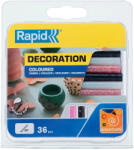 RAPID Baton silicon cu sclipici Rapid (alb, roz, negru), Universal, O7mm x 90mm, baza EVA, 36 buc blister 5001422 (IS5001422)