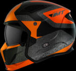 MT Helmets MT Streetfighter SV Totem B4 levehető állú bukósisak fekete-szürke-narancssárga