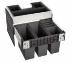 BLANCO Select II 60/4 bútorfrontra szerelhető hulladékgyűjtő 4 tárolóval, fekete 526211 (526211)