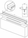  Fogantyú Viefe JEY2 élbe ültethető, 697mm, alumínium, csiszolt pezsgő (0163697L618)