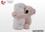 Naturtex Baby Design pléd - rózsaszín Koala plüssel - matrac-vilag