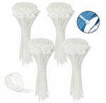  sarcia. eu Poliamid rögzítő szalagok, fehér kábelkötegelők 100x2, 5 mm 400 darab