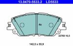 ATE set placute frana, frana disc ATE Ceramic 13.0470-5533.2 (13.0470-5533.2)