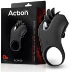 Action Rower Vibrating Ring with Rotating Tongue Black