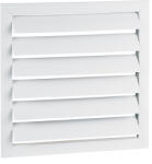 Dalap Műanyag szellőzőrács karima nélkül gravitációs zsaluval 364x364 mm, fehér (7848)