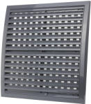 Dalap GP 200x200 RNP ASA műanyag, kézzel szabályozható szellőzőrács, 200x200 mm, szürke színű (5726)