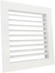 Dalap GMAS fém szellőzőrács szabályozható zsaluval 200x200 mm, fehér (1046)