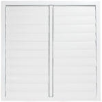 Dalap Fém szellőzőrács gravitációs zsaluval, karima nélkül 835x835 mm, fehér (90315)
