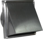 Dalap Rozsdamentes acél szellőzőrács Dalap GM 102 BKN tetővel, csappantyúval és karimával, Ø 100 mm (99336)