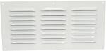 Dalap Fém szellőzőrács karima nélkül, fix zsaluval és rovarhálóval 305x150 mm, fehér (6195)
