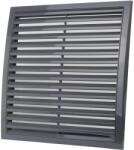 Dalap GP 250x250 RNI ASA GRAY műanyag szellőzőrács fix zsaluval és rovarvédő hálóval, szürke (4728)