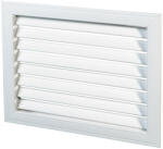 Dalap Fehér színű műanyag szellőzőrács fix zsaluval 600x303 mm (6619)