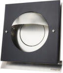 Kappa 125 BLACK rozsdamentes acél szellőzőrács fedéllel és bűzzáró visszacsapó szeleppel, Ø 125 mm (99361)