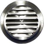 Dalap Rozsdamentes acélból készült szellőzőrács karimával és rovarhálóval Ø 125 mm (99489)