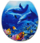 Lagoon WC ülőke LAGOON 3D, fémzsanéros, DELFIN mintás (3D-02) (WcülőkeLagon3Dfémzsanérosdelfines)