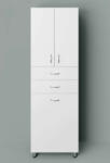 HBFürdőszobabútor HB Standard 60SZF álló szekrény fehér 190×60 cm szennyestartós (SB60SZF)