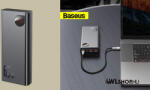 Baseus Külső akkumulátor, powerbank, Baseus, Adaman Metal 20000mAh QC 3.0, 65W, 2xUSB + USB-C + mikro USB - Fekete