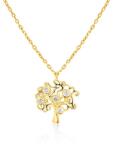 SAVICKI Colier copac din aur 585 cu diamante albe 0.05 ct 41 cm