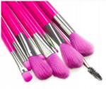 Beauty Design Set pensule de machiaj roz neon, 10 buc. - Beauty Design 10 buc
