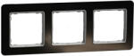 Schneider Electric Sedna Elements - SDD361803 -Hármas keret, univerzális, kristályfekete (SDD361803)