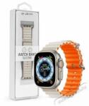 DEVIA ST381621 Apple Watch 38/40/41mm fehér/narancs szilikon sport szíj - digitalko