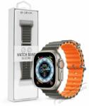 DEVIA ST381669 Apple Watch 42/44/45/49mm szürke/narancs szilikon sport szíj - digitalko