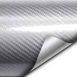  Folie colantare auto Carbon 5D Lacuit Argintiu (3, 0m x 1, 52m) FAVLine Selection