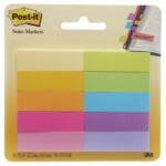  3M Post-it öntapadós jelölőlapok (15x50 mm, 10x50 lap) vegyes színek (670-10AB-EU)