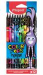 Maped színes ceruza 12db, color peps, háromszögletű, Monster, szörnymintás (MA862612)