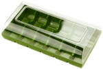 Silikomart macaron doboz, zöld, műanyag, 12 db