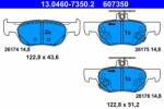 ATE set placute frana, frana disc ATE 13.0460-7350.2 (13.0460-7350.2)