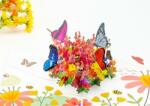 Kiriori Поздравителна картичка Pop-up "Цветя и пеперуди