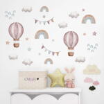 Autocolante de perete - Baloane și nori Decoratiune camera copii
