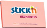 STICK'N Notes autoadeziv 76x127 mm, 100 file neon, STICK'N - Magenta (HO-21170)